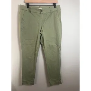 J.Crew Frankie Chino Pant Meadow Sage Green Straight Leg Stretch Size‎ 12 thumbnail 2