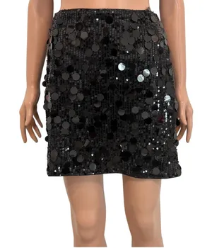 Kate Kasin medium sequin stretch mini skirt bodycon SK 2814 thumbnail 1