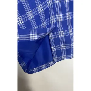 BB Dakota Steve Madden Women's Blue White Plaid Long Blazer Jacket Collared S thumbnail 9
