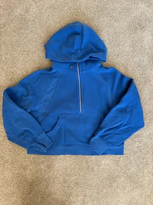 Lululemon Scuba Oversized Half-Zip Hoodie Blazer Tone Blue M/L thumbnail 3