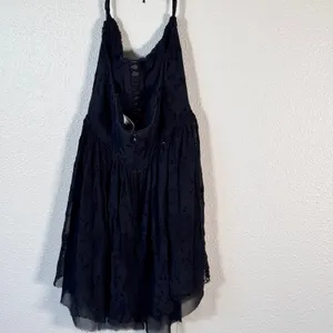 Zimmermann Black Silk Eyelet Mini Dress Womens 0 Whimsygoth Witchy Goth Damaged thumbnail 7
