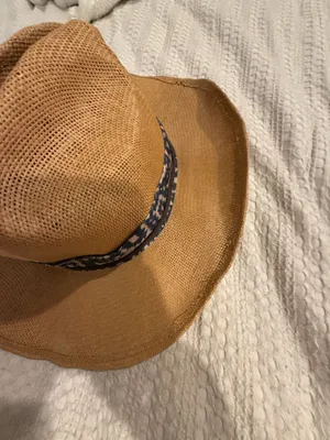FRYE Straw Cowboy Hat with Patterned Band thumbnail 4