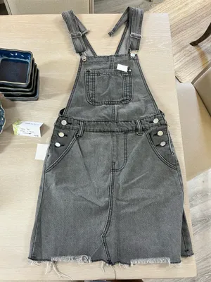 Denim skirt overalls jk miles thumbnail 1