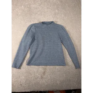 Madewell Jacquard Puff Sleeve Crew Neck Top Blue Lane Womens Size‎ M thumbnail 2