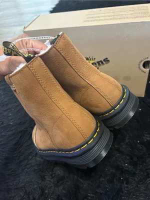 DR MARTENS Zebzag Rigger WL leather fur boots booties shoes women’s 7 new thumbnail 5