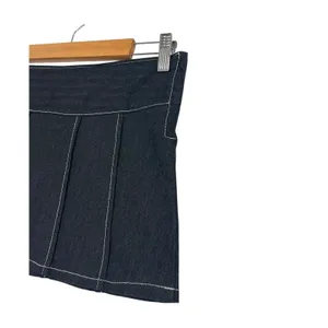 Vintage Charlotte Russe Mini Skirt Womens Small Blue Denim Y2K Stretch Sexy USA thumbnail 4