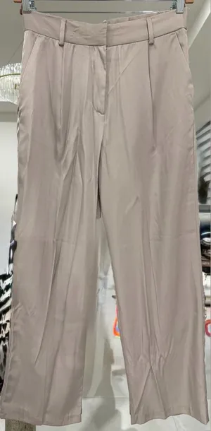NWT. H&M Women’s Taupe Straight-Leg Dress Pants Viscous Blend Size 10 thumbnail 1