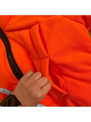 FP MOVEMENT Free People Neon Orange Puffer Fleece Jacket Cropped Insulated Sz L thumbnail 16