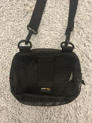 Supreme SS20 small shoulder crossbody black mesh bag thumbnail 3