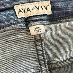 Ava & Viv Button Fly Denim Jean Shorts High Rise Cut Offs Plus Size 20W thumbnail 9