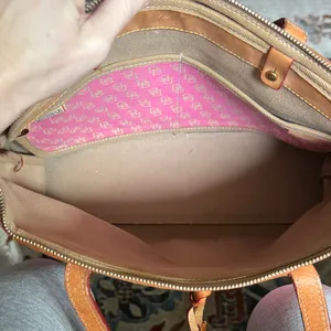 Dooney & Bourke Pink and Tan Tote thumbnail 3