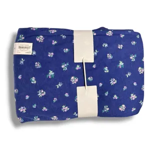 Croft‎ & Barrow Womens 3X Navy Blue Floral 2-Piece Sleep Set Pajamas NWT thumbnail 3