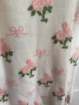 Love Shack Fancy Dress Floral Mini Pink thumbnail 4