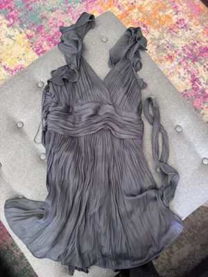 Mable Navy Silk Romper Gray Size L thumbnail 1