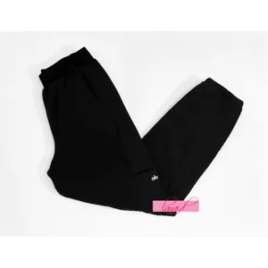 Alo Polar Fleece Wintry Mix Pant Black High-Rise Waist Fleece Fuzzy Warm Joggers thumbnail 9