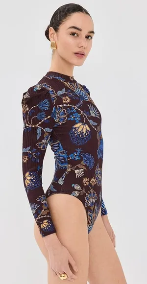 FARM Rio Garden Brown Bodysuit XXS thumbnail 1