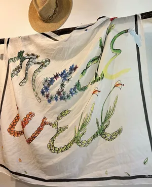 Madewell Feed & Weed Oversized Square Scarf Organic Cotton Wrap Bandana thumbnail 1