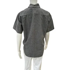 Vintage 1980s JG Hook Grey Denim Short Sleeve Top Medium thumbnail 4