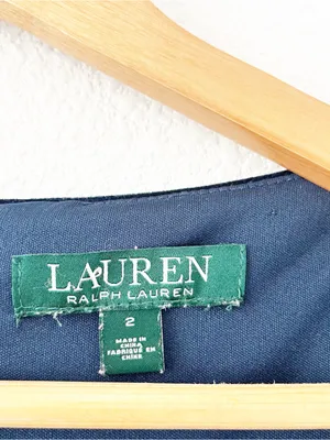 Lauren Ralph Lauren Navy Blue Velvet Ruched Cocktail Dress thumbnail 3
