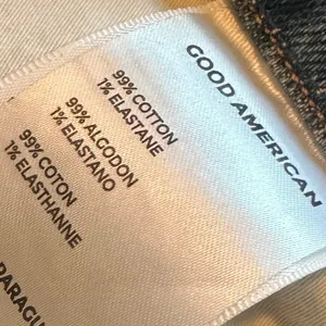 Good American Good Mom Light Wash Jeans Straight Leg Cotton Size 15 Women's thumbnail 13