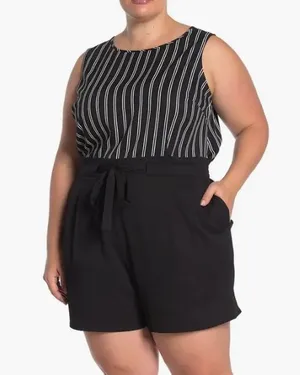 DR2 Elastic Tie Waist Pull-On Shorts in Black thumbnail 1