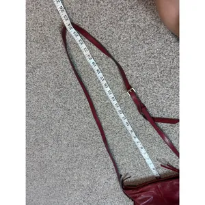 Hobo Red Genuine‎ Leather Slouchy Crossbody Bag Whipstitch Detail Tassel Zipper thumbnail 16