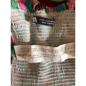Zara Womens Multicolor Geometric Wave Halter Crop Top Deep V Festival‎ Size S thumbnail 4