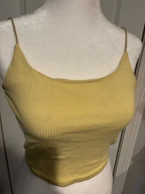 Yellow cropped cami from garage  thumbnail 1