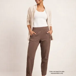 Athleta Womens Brooklyn Pants 16 Taupe Utility Travel Zip Pocket Stretch‎ SP24 thumbnail 2