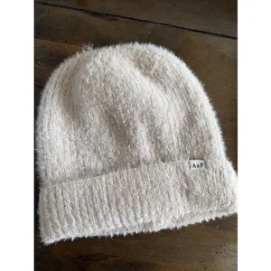 Abercrombie & Fitch Fuzzy Knit Beanie Womens‎ Size OS Cream Slouchy Soft Eyelash thumbnail 2