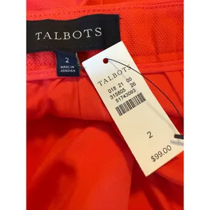 Talbots Coral Skirt‎ Tie Waist Front Slit 2 classic elegant boho whimsi Y2K thumbnail 5