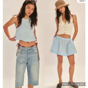 New Set! FREE PEOPLE free-est MILANI Skirt Sleeveless Top Size LARGE Light Blue thumbnail 4