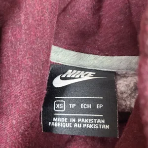 Womens Nike Pull Over Hoodie Size XS Thick Maroon G9‎ thumbnail 3