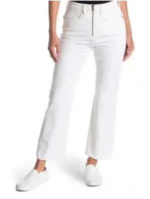 Good American Good Vintage White High Rise Straight Leg‎ Zipper Jeans 10/30 thumbnail 1