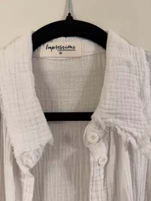 Impressions White Button Down Shirt thumbnail 4