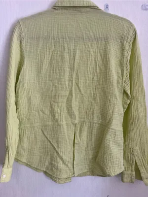 Lucky Brand Lime Green Button-Down Gauze Shirt thumbnail 5