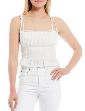Gianni Bini White Lace Top thumbnail 1