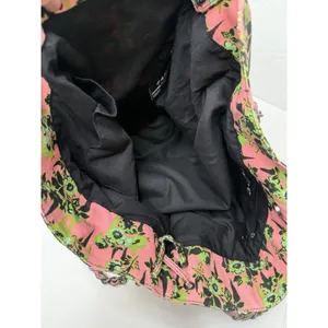 Volcom 2000s Pink Green Floral Large Tote Bag‎ Chain Handles Hobo Beach Casual thumbnail 15