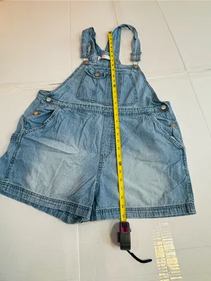 No Boundaries Light Blue Denim Short Overalls for Women thumbnail 3