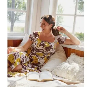 Anthropologie ruffled maxi Jaguar print M thumbnail 4