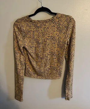 American Eagle Cheetah Print Long Sleeve Shirt thumbnail 2