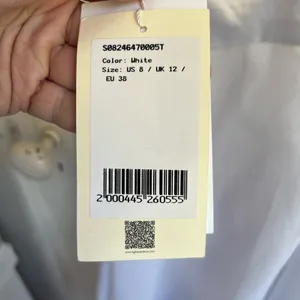 NWT TS Couture White Rhinestone Chiffon Formal Dress Size 8 thumbnail 3