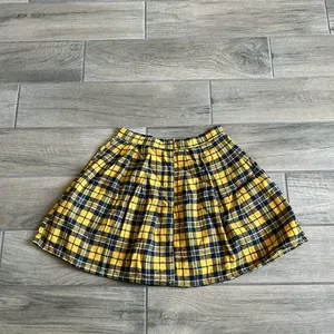 Plaid pleated skirt Yellow Size M thumbnail 4