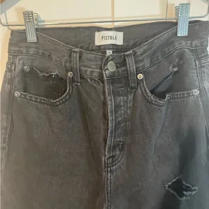 Pistola Cassie high rise straight leg Distressed Black Women's Jeans. Size 26 thumbnail 3
