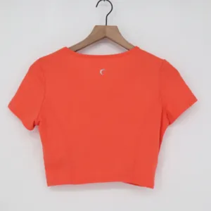 Zyia Active Top Womens M Twisted Front Coral Orange Keyhole Crop Excellent thumbnail 5