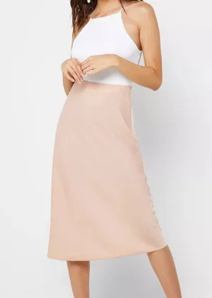 NWT Forever 21 Satin Midi Skirt thumbnail 1