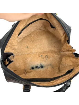 HCL Vintage 80s 90s Brown Leather Monogram Handbag Luxury Classic thumbnail 8