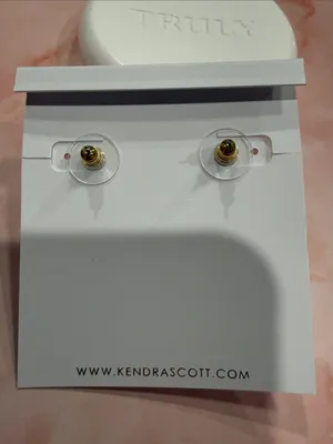 Kendra Scott | Gold Plated & Pink Enamel Bow Earrings with Pearl Drop | Medium thumbnail 4