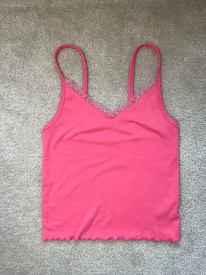 Salmon Ruffled Lace Cami thumbnail 1