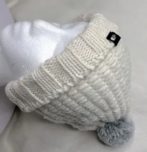 The North Face Unisex Triple Cable Cott Pom Beanie cream One Size thumbnail 1